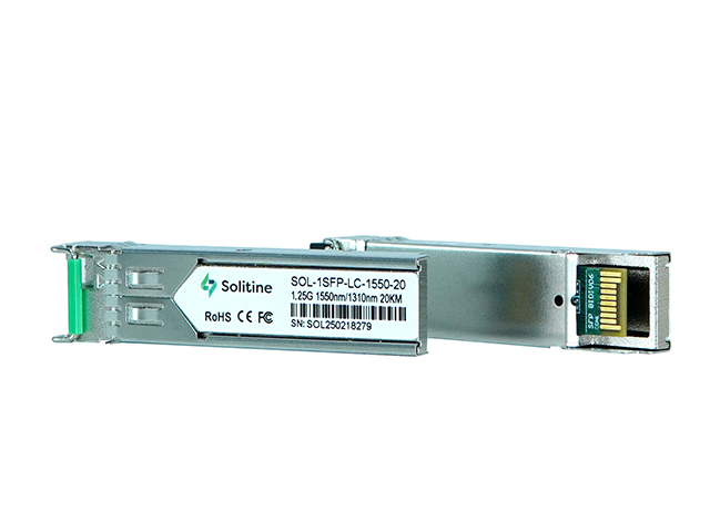 Solitine 1.25G SFP BIDI LC Module (Pair) – 20km, 1000BASE-BX, SMF, DDM thumbnail