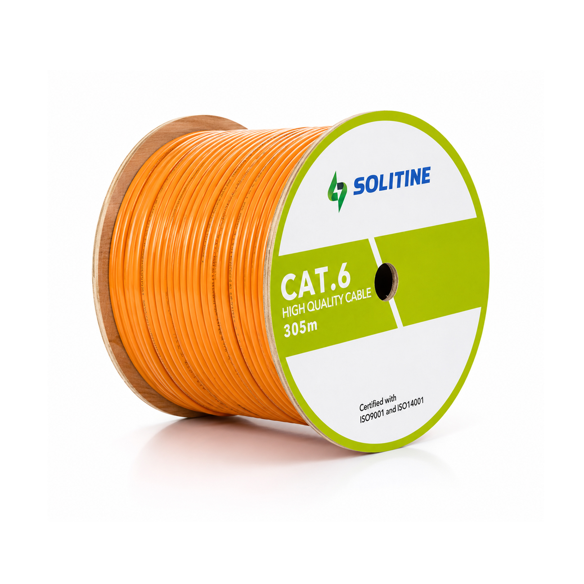 SOLITINE Cat6 UTP 4 pair LSZH LAN Cable 305m Orange thumbnail
