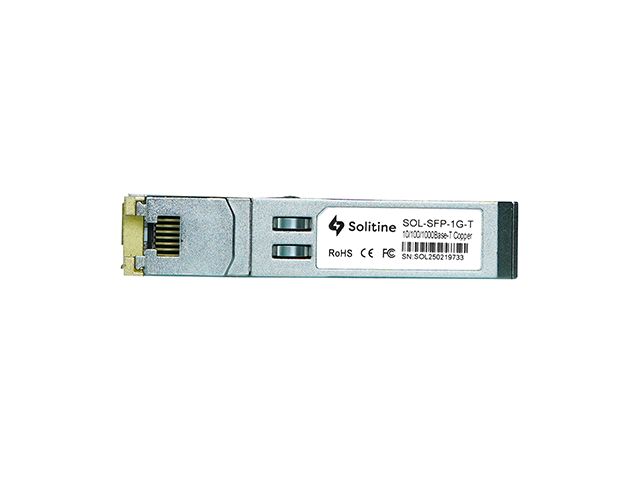 Solitine 10/100/1000BASE-T Copper SFP Module – RJ45, 100m thumbnail