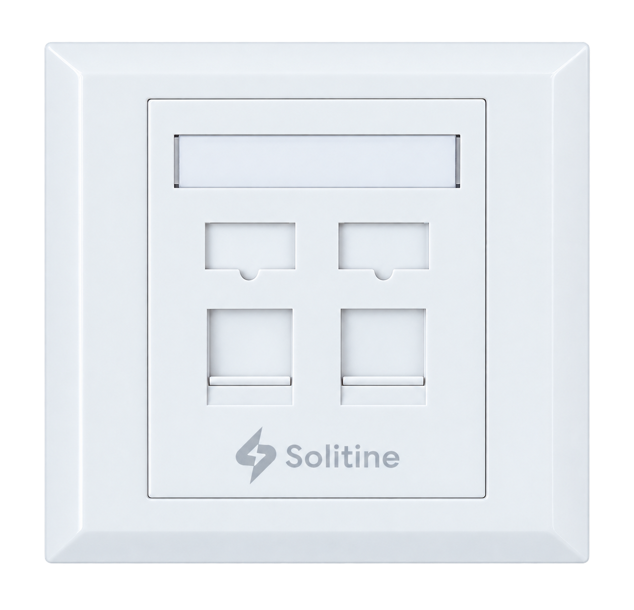 SOLITINE Dual Port Face Plate (86 × 86 mm)