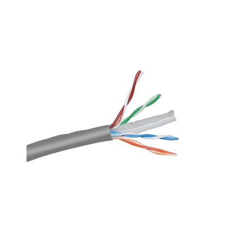 SOLITINE SOL6156-GR-U U/UTP Cat-6 Solid Copper PVC LAN Cable (Grey)