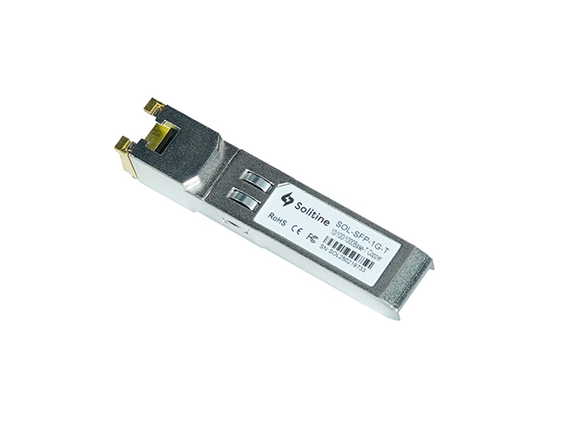 Solitine 10/100/1000BASE-T Copper SFP Module – RJ45, 100m
